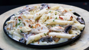 Chicken Pasta and Mushroom White Sauce Pasta