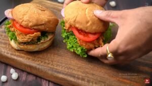 KFC Style Chicken Burger Recipe Atanur Rannaghar